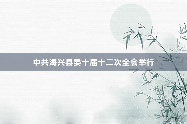 中共海兴县委十届十二次全会举行