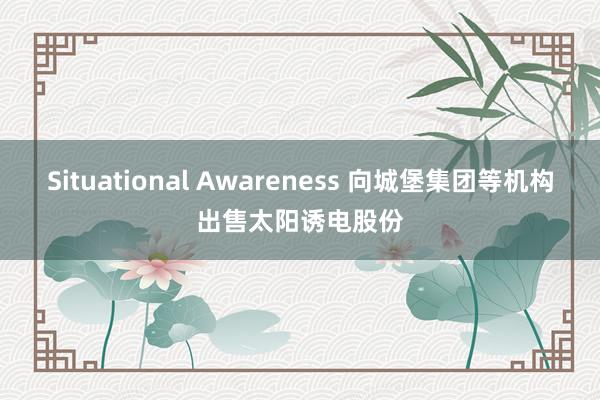 Situational Awareness 向城堡集团等机构出售太阳诱电股份