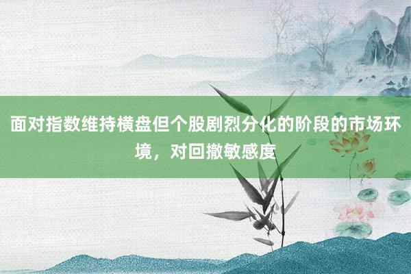 面对指数维持横盘但个股剧烈分化的阶段的市场环境，对回撤敏感度