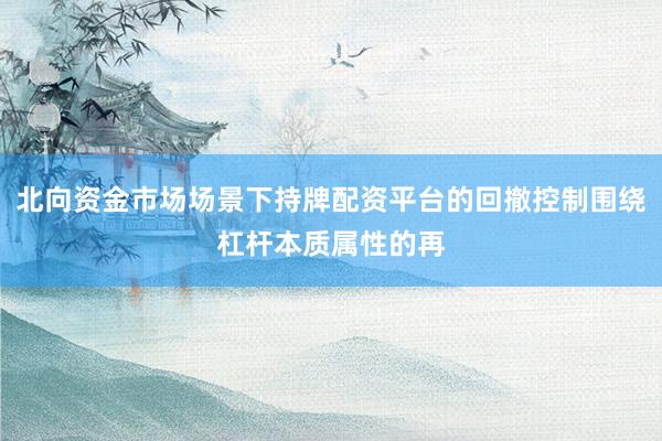 北向资金市场场景下持牌配资平台的回撤控制围绕杠杆本质属性的再