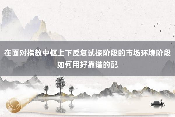 在面对指数中枢上下反复试探阶段的市场环境阶段如何用好靠谱的配