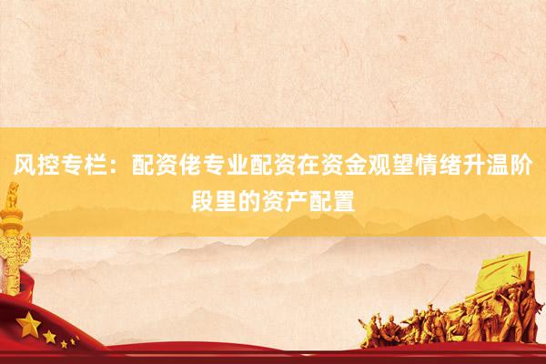 风控专栏：配资佬专业配资在资金观望情绪升温阶段里的资产配置