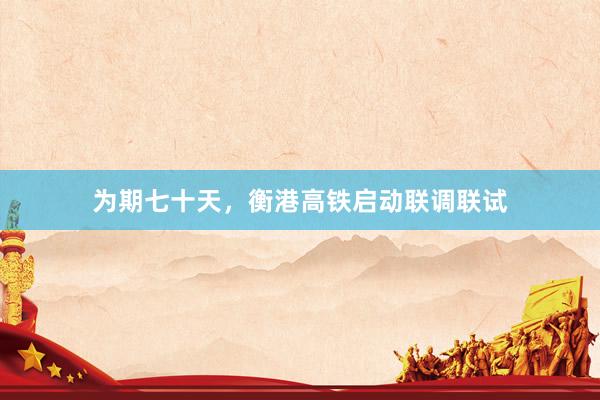 为期七十天，衡港高铁启动联调联试