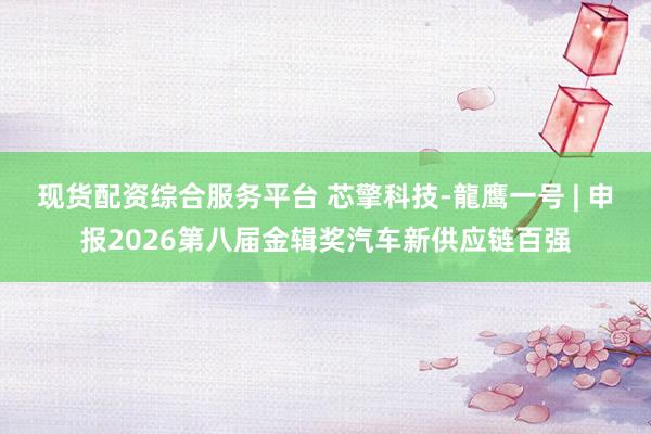 现货配资综合服务平台 芯擎科技-龍鹰一号 | 申报2026第八届金辑奖汽车新供应链百强