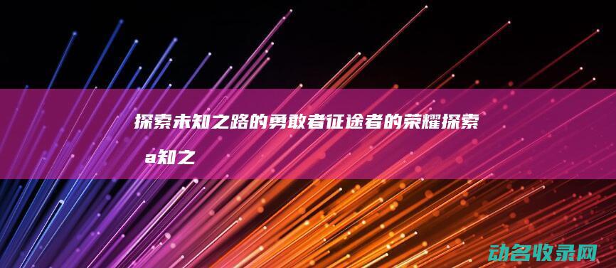 探索未知之路的勇敢者 征途者的荣耀 (探索未知之路作文)